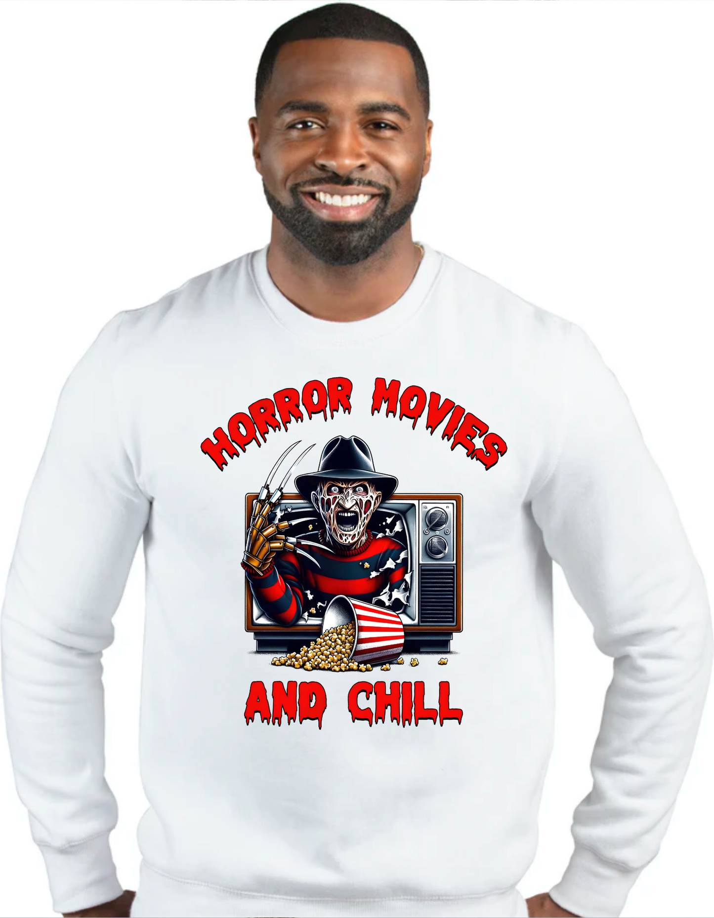 Freddy Horror Movies and Chill Crewneck