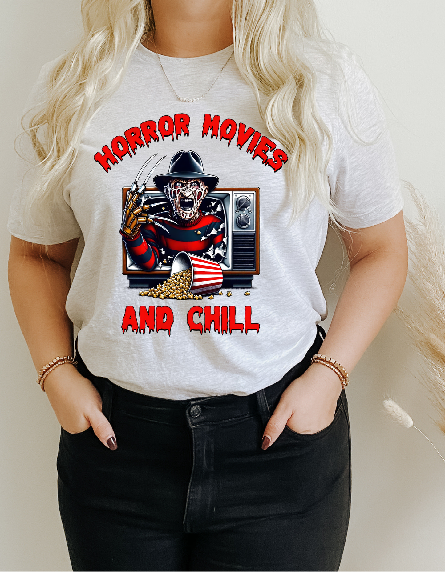 Freddy Horror Movies and Chill Tee