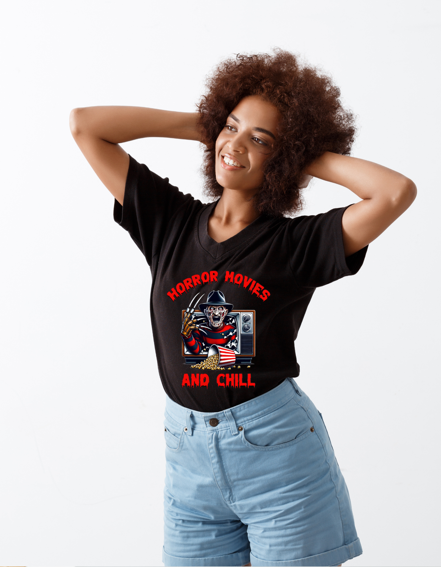 Freddy Horror Movies and Chill Tee