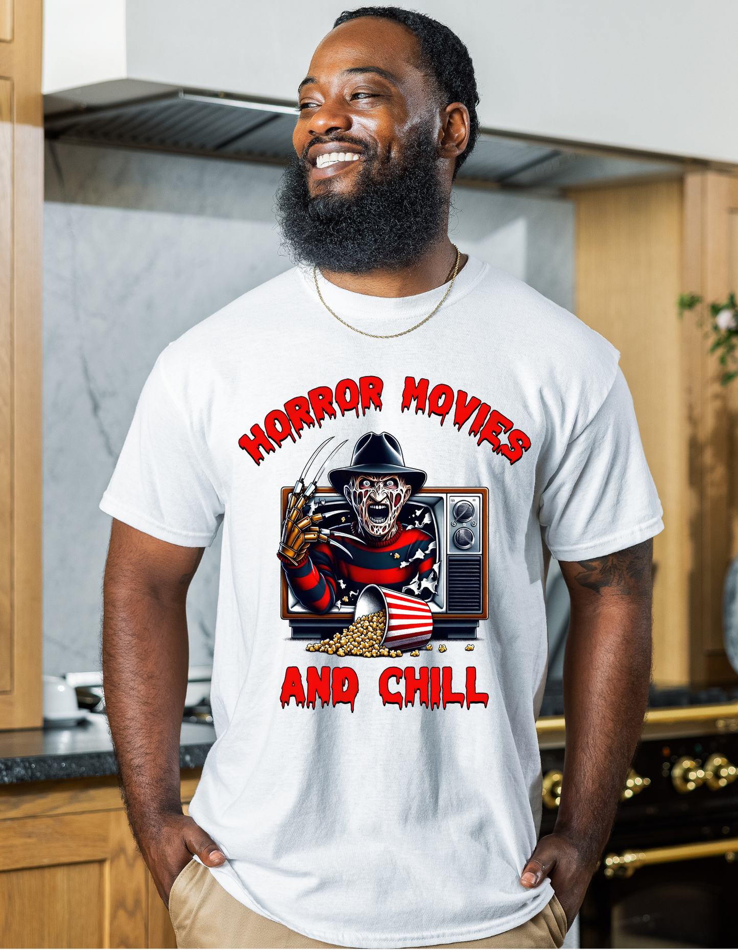 Freddy Horror Movies and Chill Tee