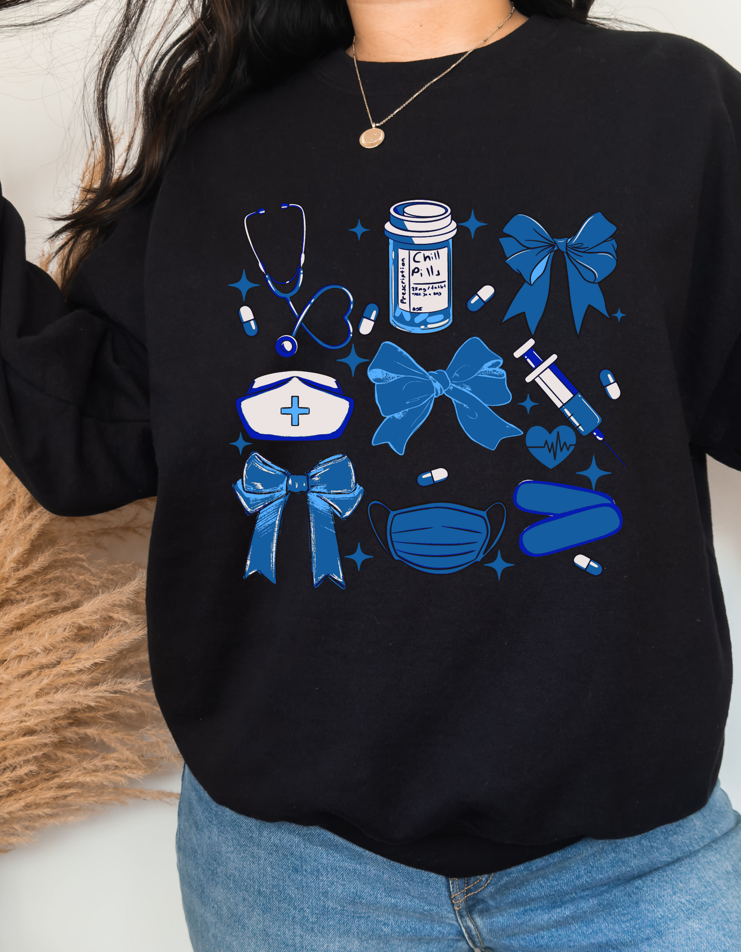 Blue Nurse Essentials Crewneck