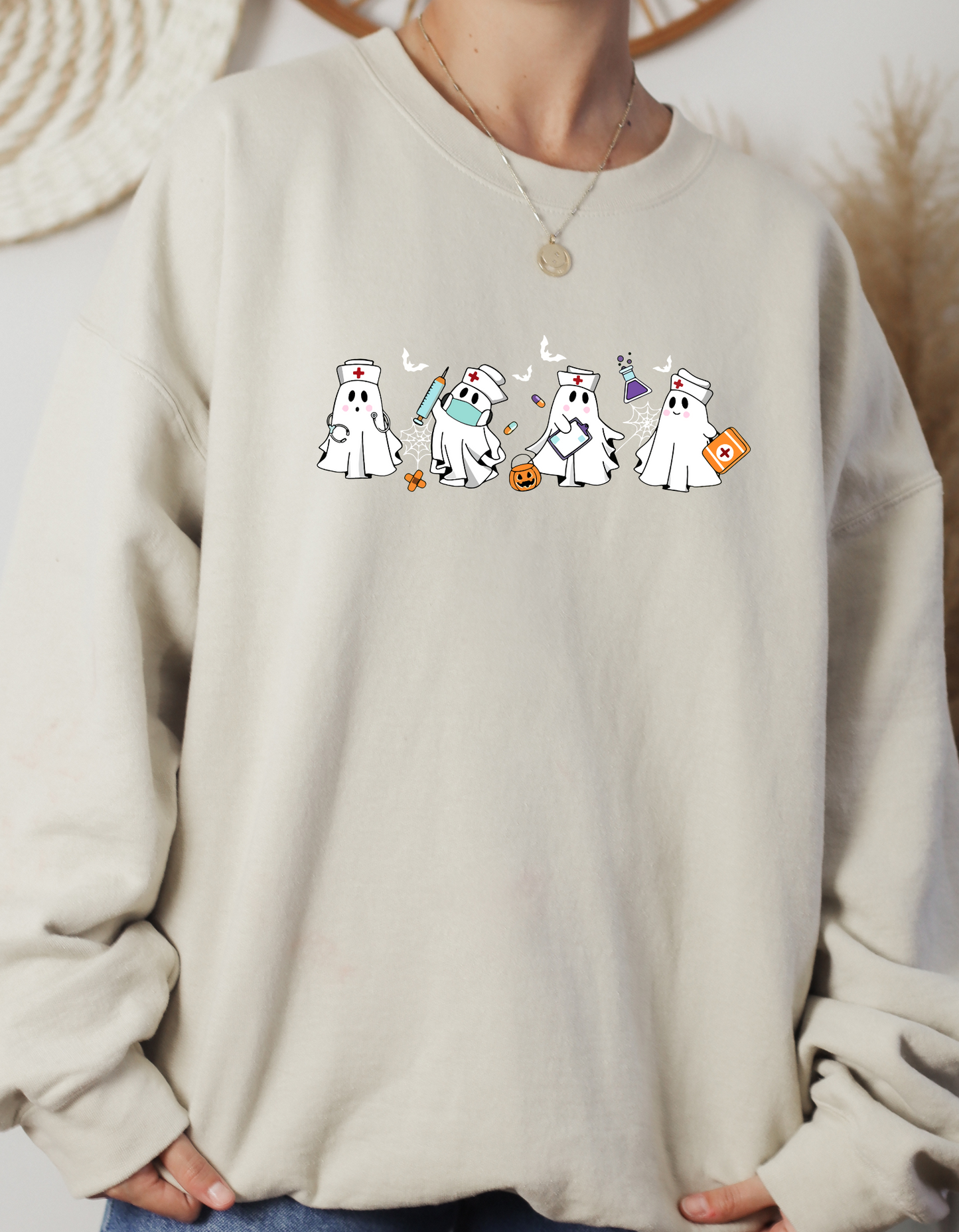 Ghostly Nurses Crewneck