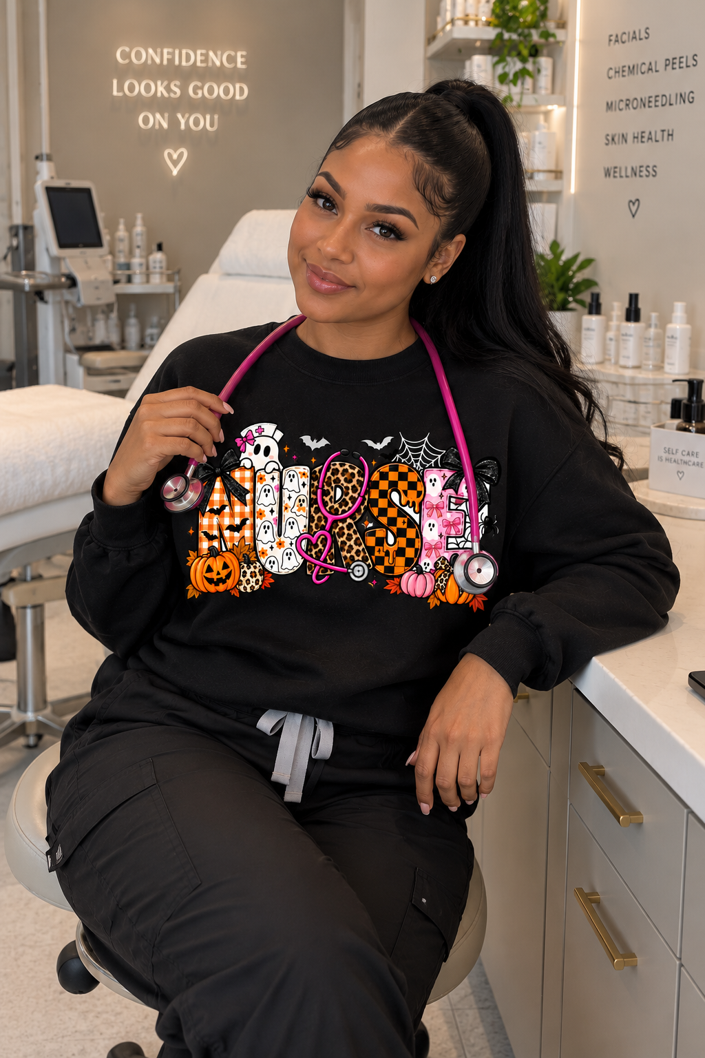 Spooky Nurse Crewneck