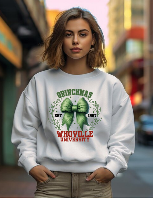 Grinchmas Whoville University Crewneck
