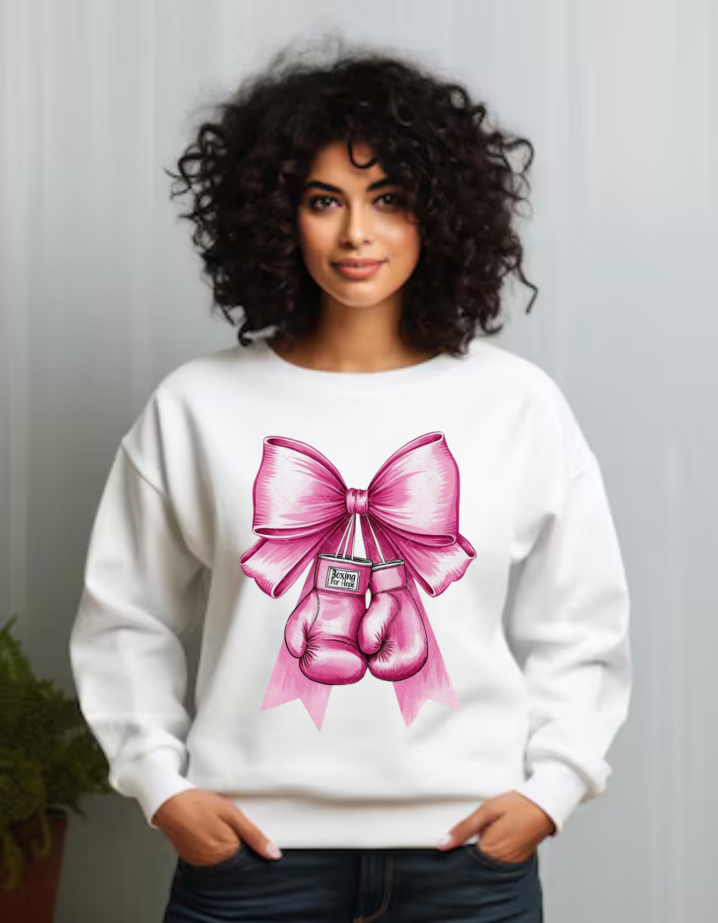 Boxing for a Cure Breast Cancer Crewneck