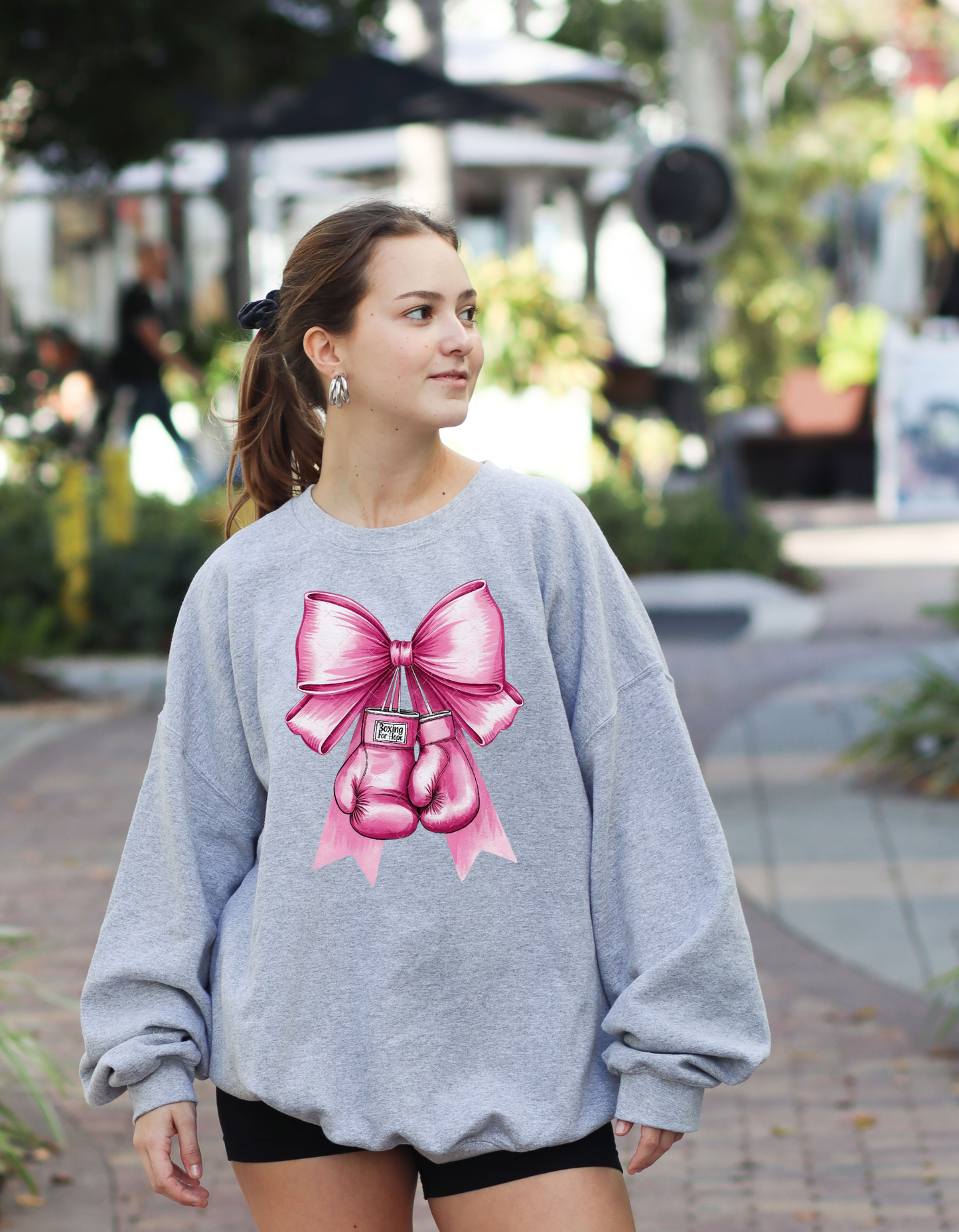 Boxing for a Cure Breast Cancer Crewneck