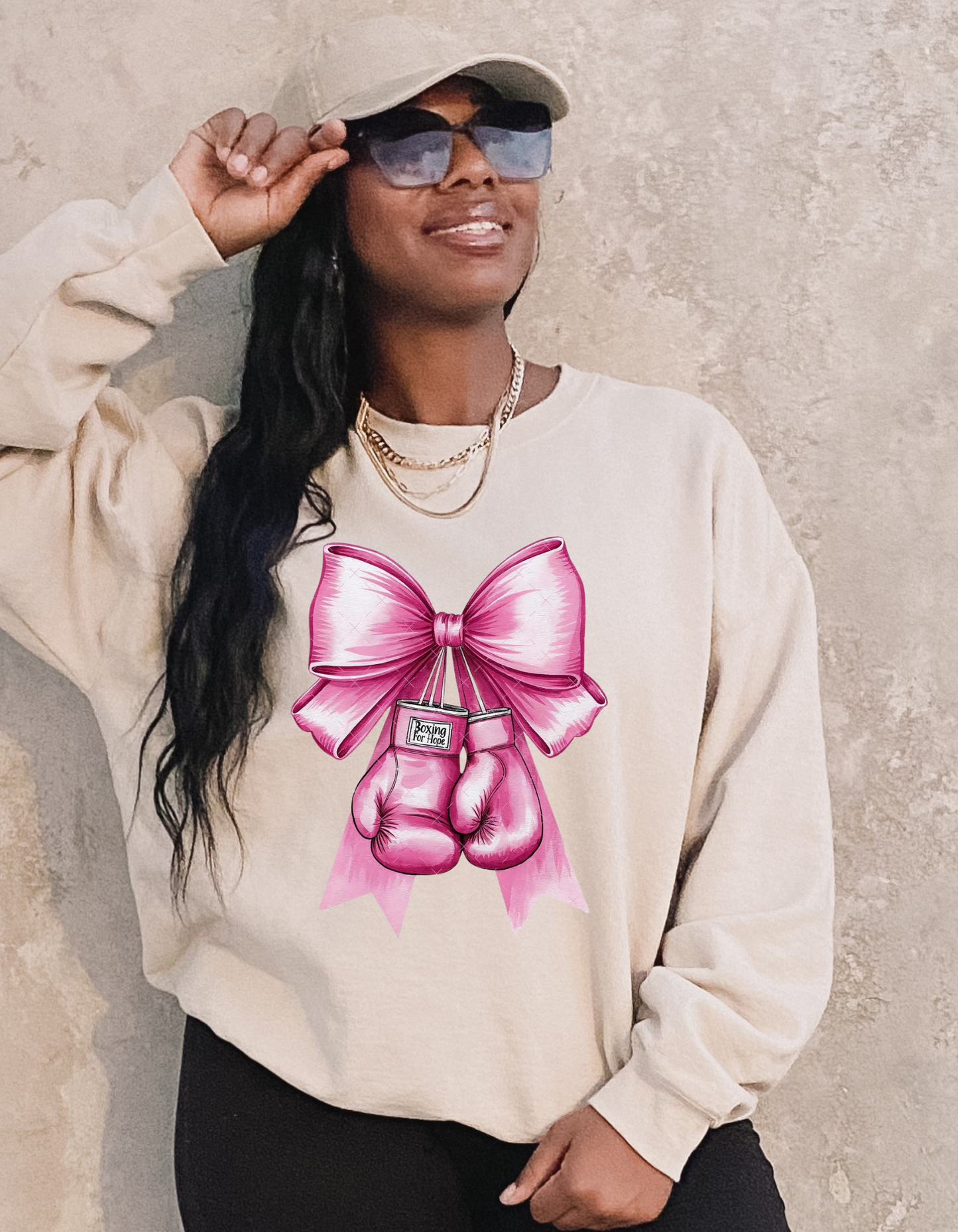 Boxing for a Cure Breast Cancer Crewneck