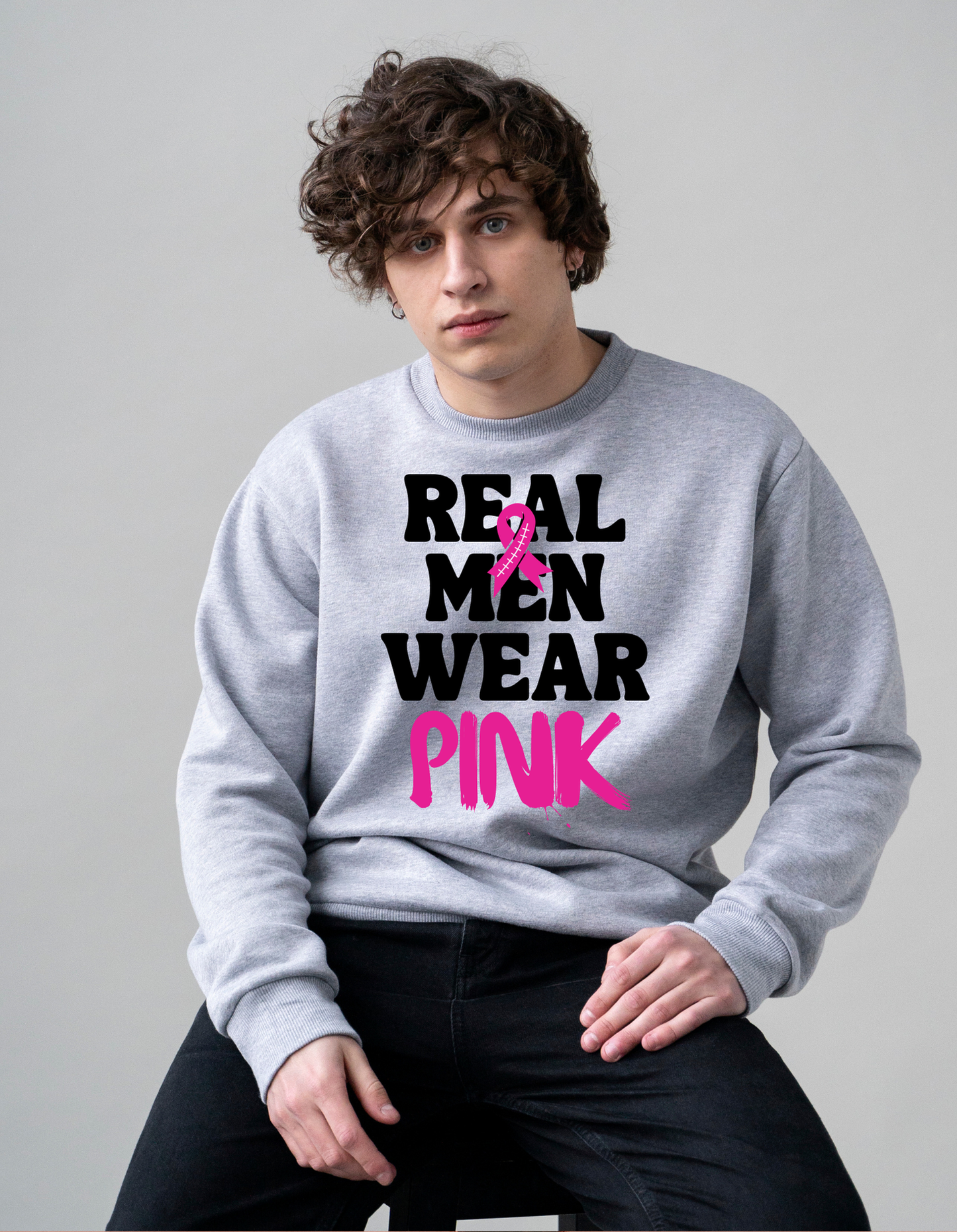 Real Men Wear Pink Crewneck