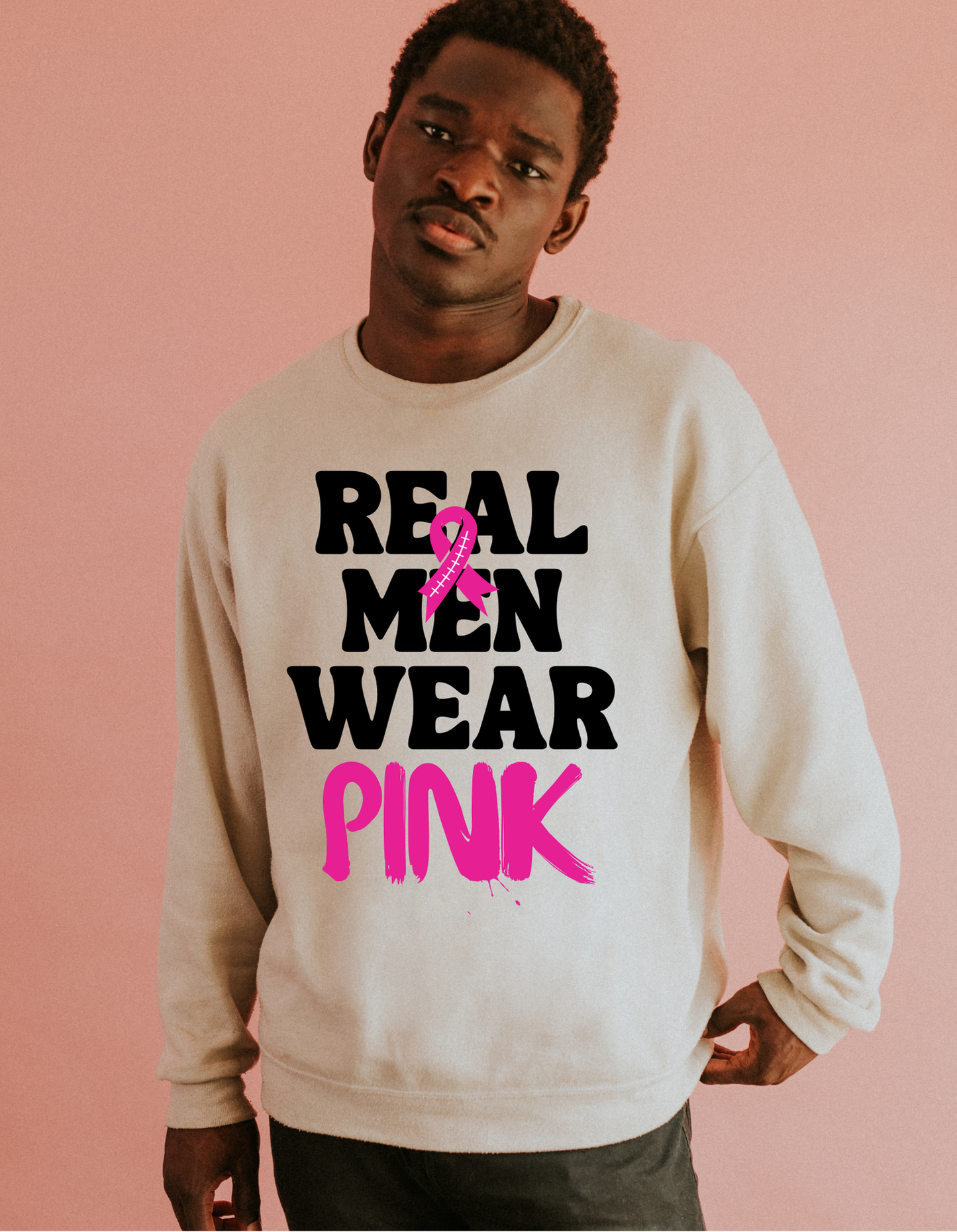 Real Men Wear Pink Crewneck