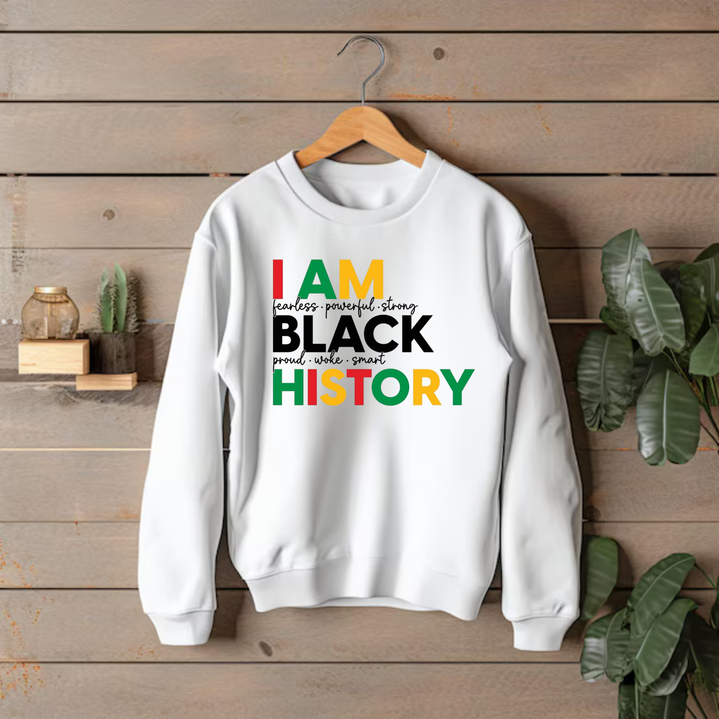 Unisex I Am Black History Crewneck