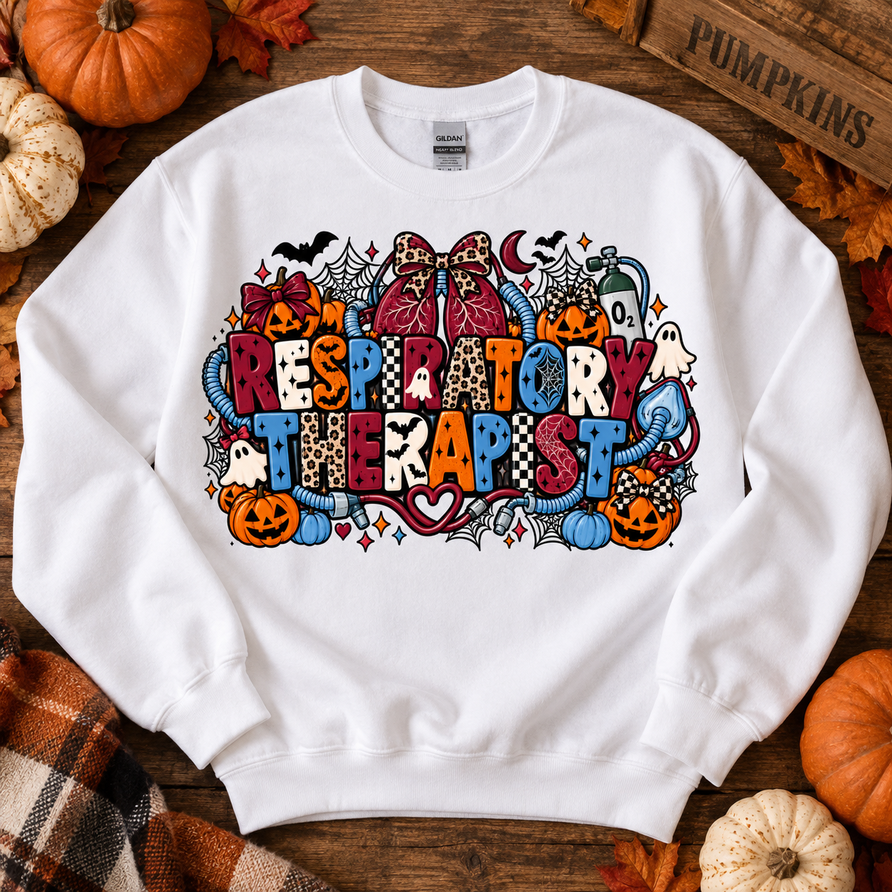 Spooky Respiratory Therapist Crewneck