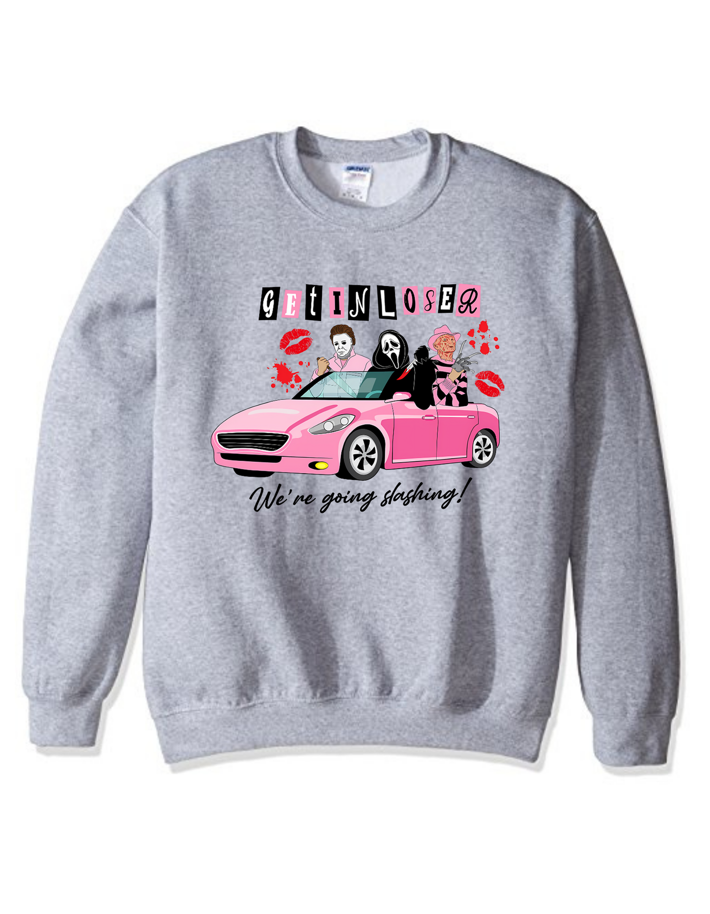 Pink Get In Loser Crewneck