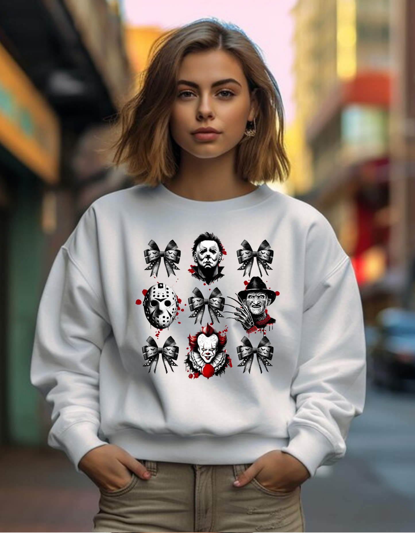 Horror Villains Bow Crewneck