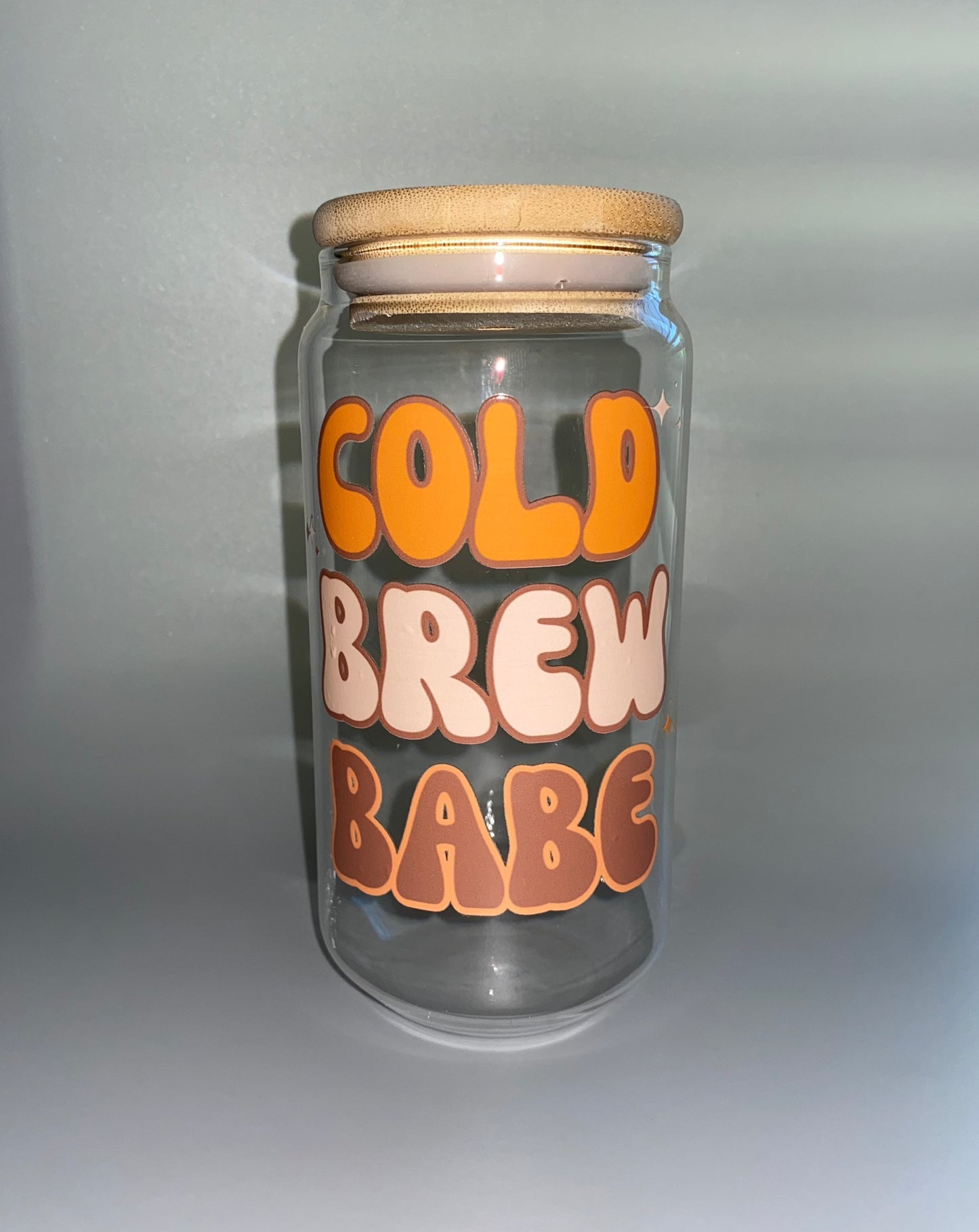 Cold Brew Babe 16oz Glass Cup