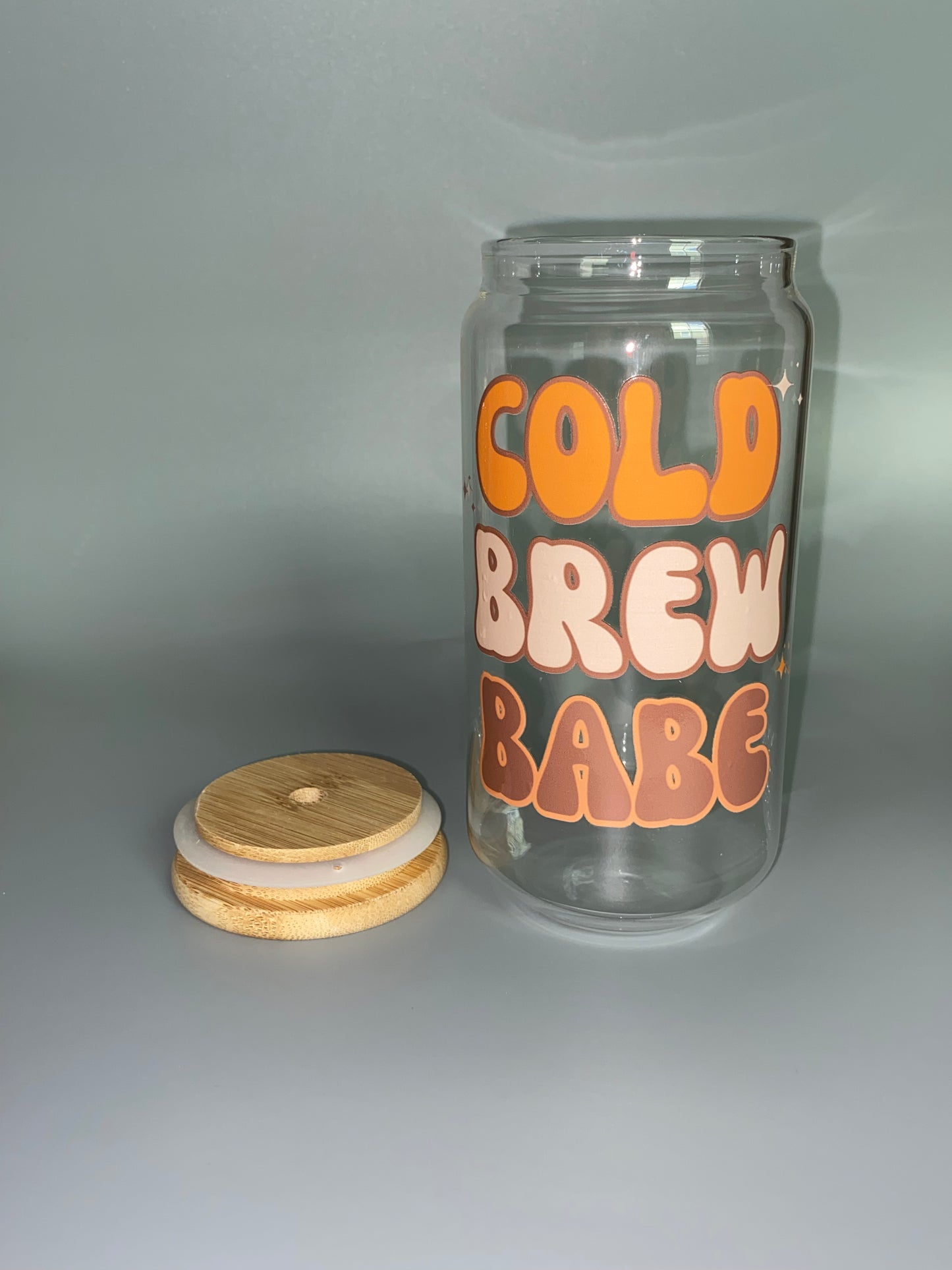 Cold Brew Babe 16oz Glass Cup