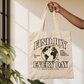 Find Joy Everyday Globe Graphic Canvas Tote Bag