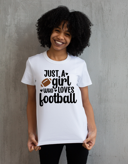 Girl Who Loves Football Tee